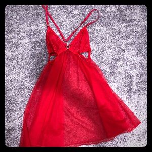 NWOT Very Sexy VS Red Babydoll lingerie